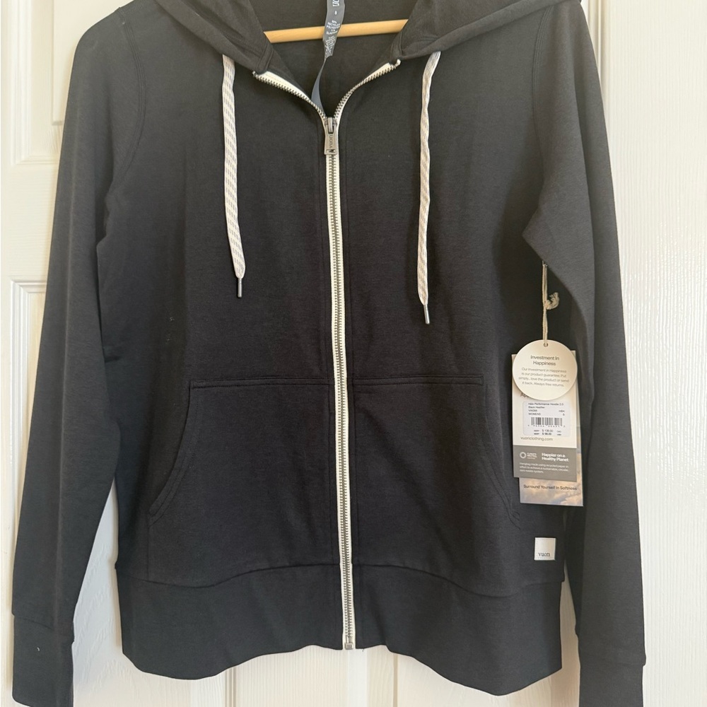 Vuori Performance Zip Up Black Hoodie - Picture 3 of 8